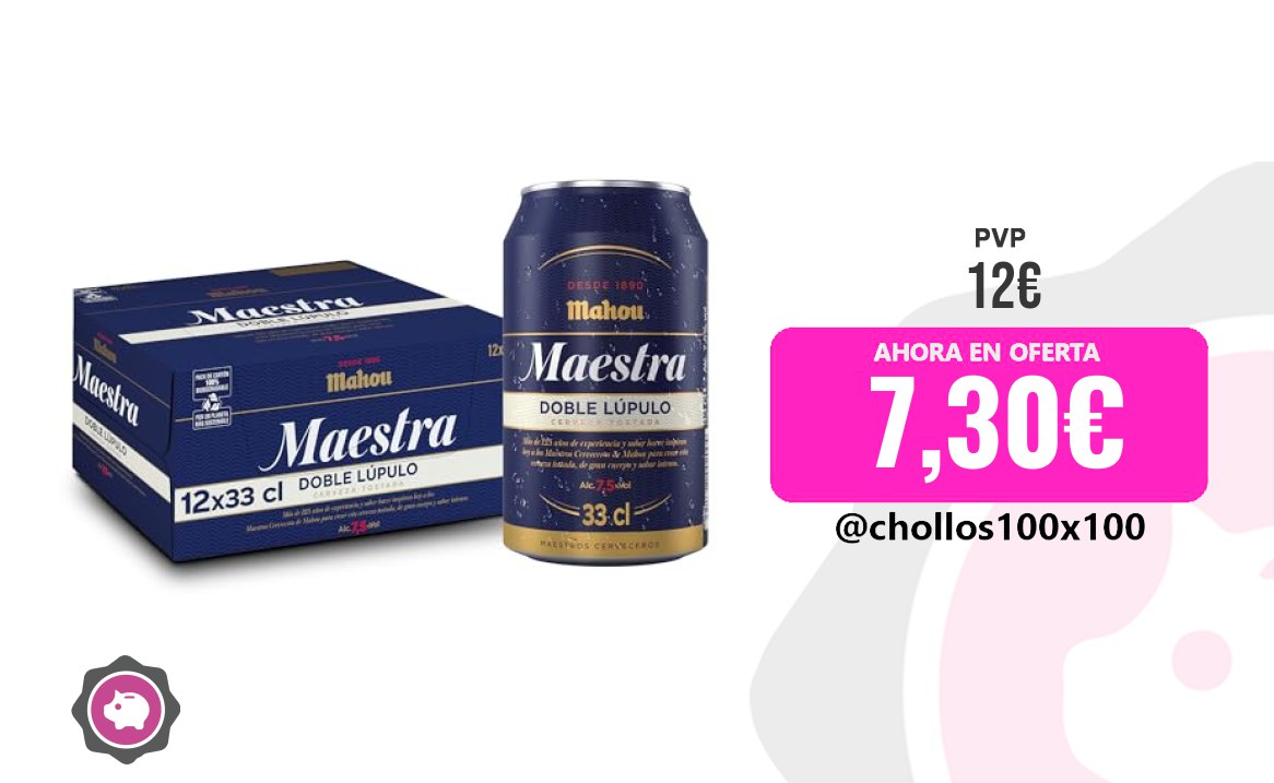 Mahou Maestra Mahou Maestra Doble Lúpulo, Pack De 12 Latas X 33 Cl, Cer