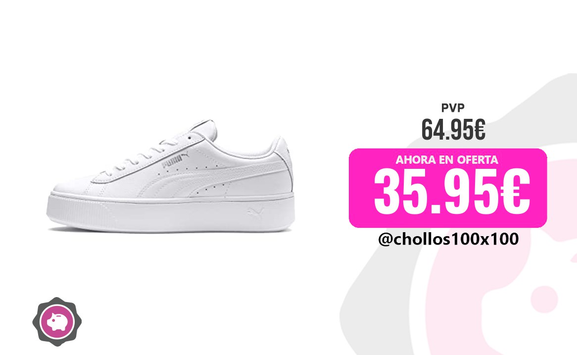 Puma Vikky Puma Vikky Stacked L, Zapatillas Mujer, White White, 38 Eu