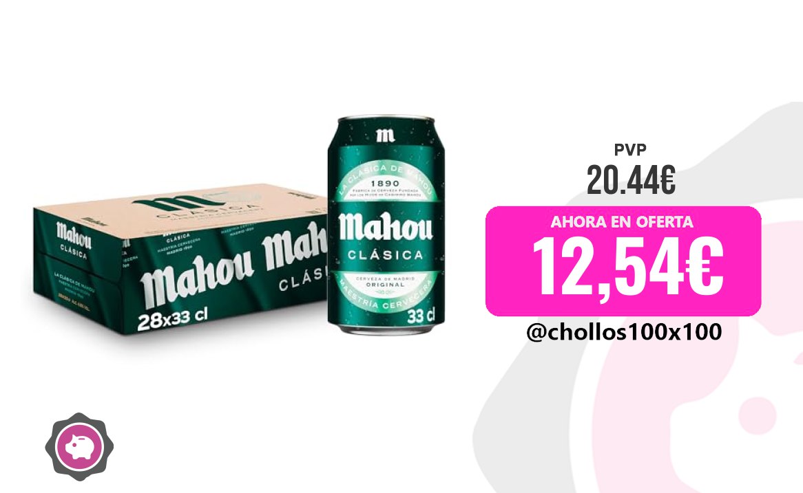Mahou Clásica Mahou Clásica, Pack 28 Latas X 33Cl, Cerveza Dorada Lage