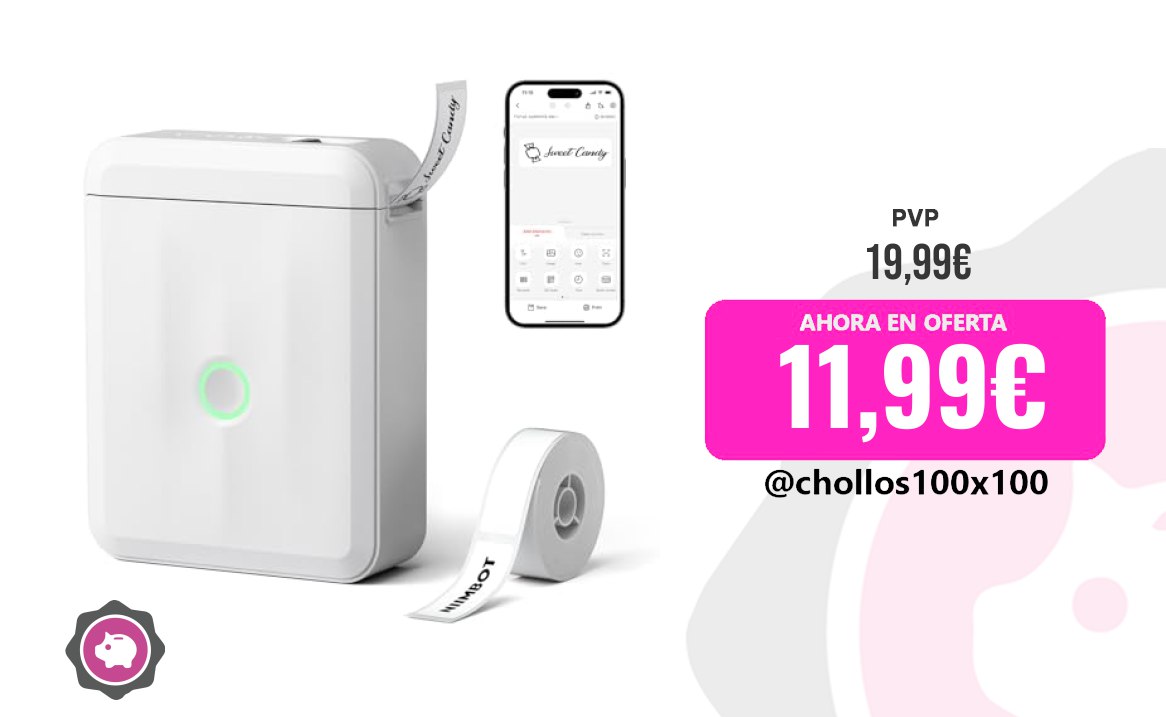 CUPONAZO personal NIIMBOT D110 Mini etiquetadora con Etiquetas, Impresora de
