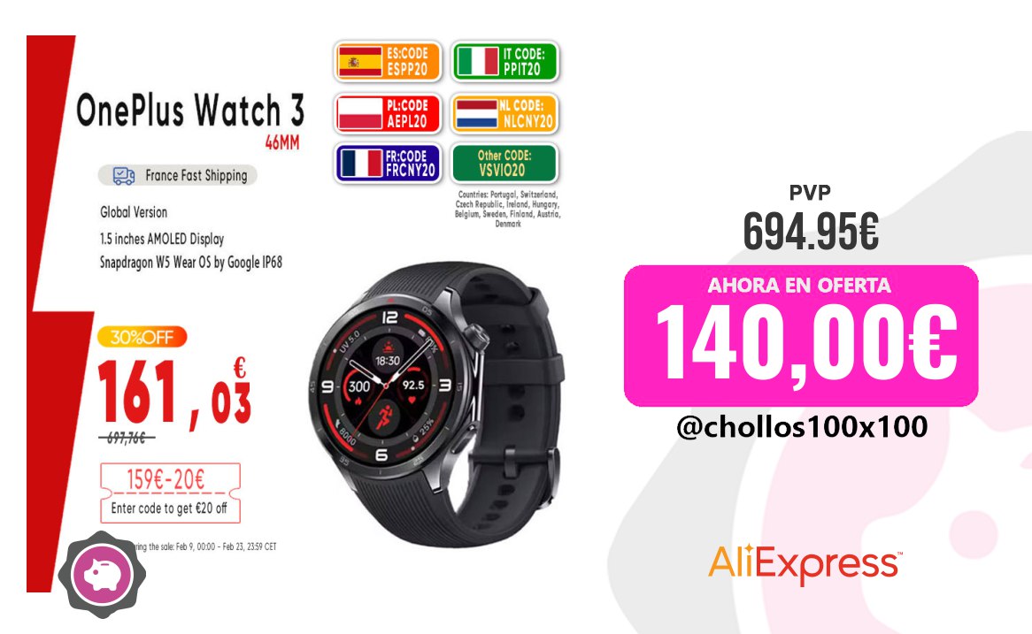 Oneplus Reloj Versión Global Oneplus Watch 3 Reloj Inteligente Pantalla Amo