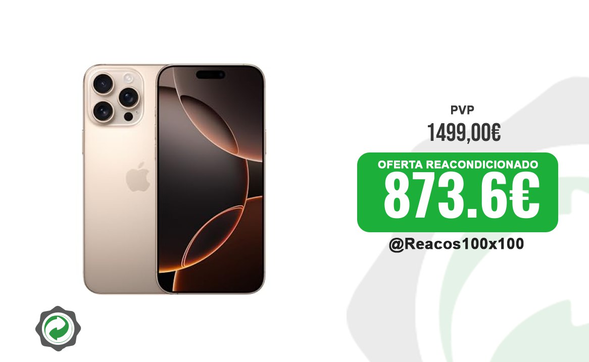 20% Reacos Apple iPhone 16 Pro Max De 256 GB: Smartphone 5G Con