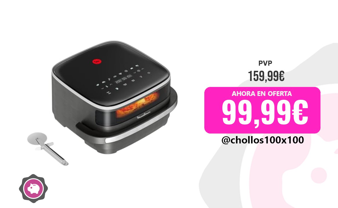 CUPONAZO Moulinex Freidora de Aire Easy Fry XL Surface, 2200 W, Doble Resistenc