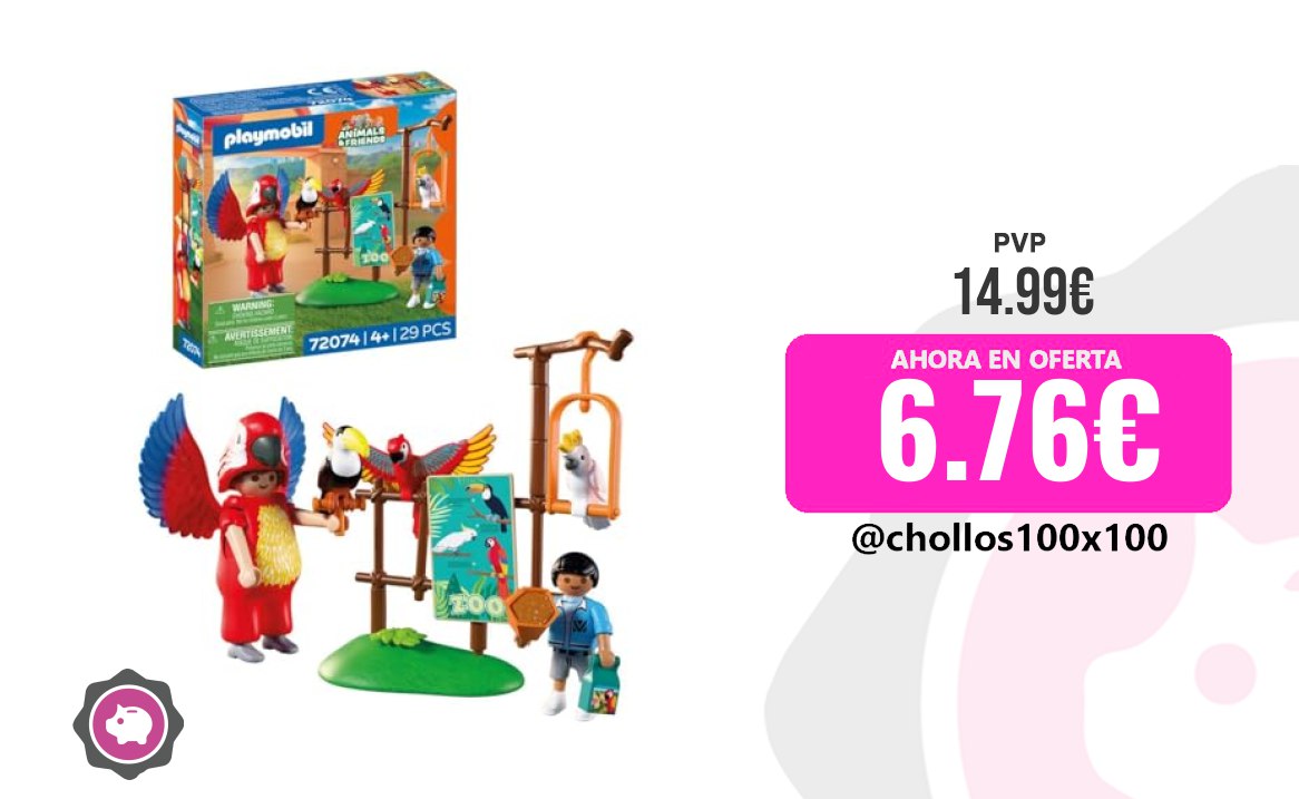 Zoo Mascota Playmobil Animals & Friends Zoo Mascota Hombre Con