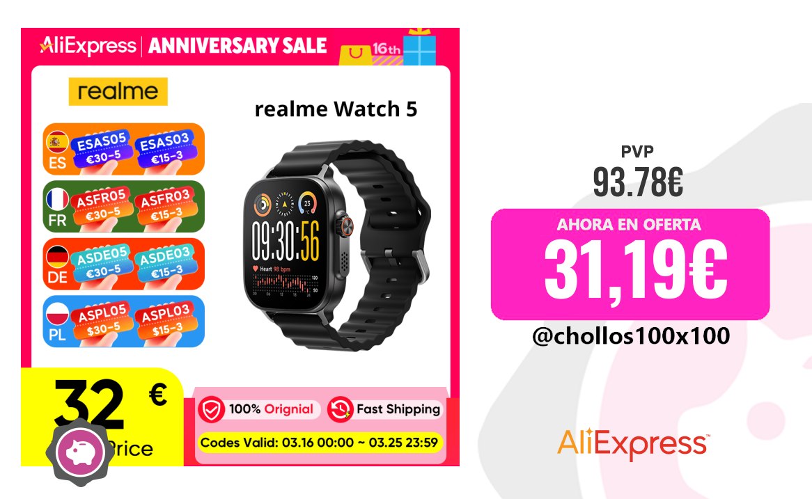 Reloj Realme Versión Global Realme Watch 5 Smartwatch Brújula Y Gps Indepe