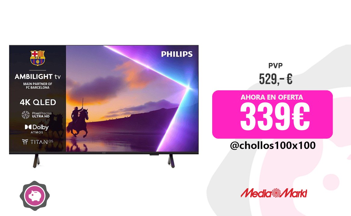 Philips Ambilight TV Qled 55" - Philips Ambilight 55Pus8510/12, UHD 4K, Tita