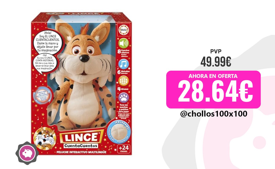 Cuentacuentos Interactivo Educa - Lince Cuentacuentos Peluche Inter
