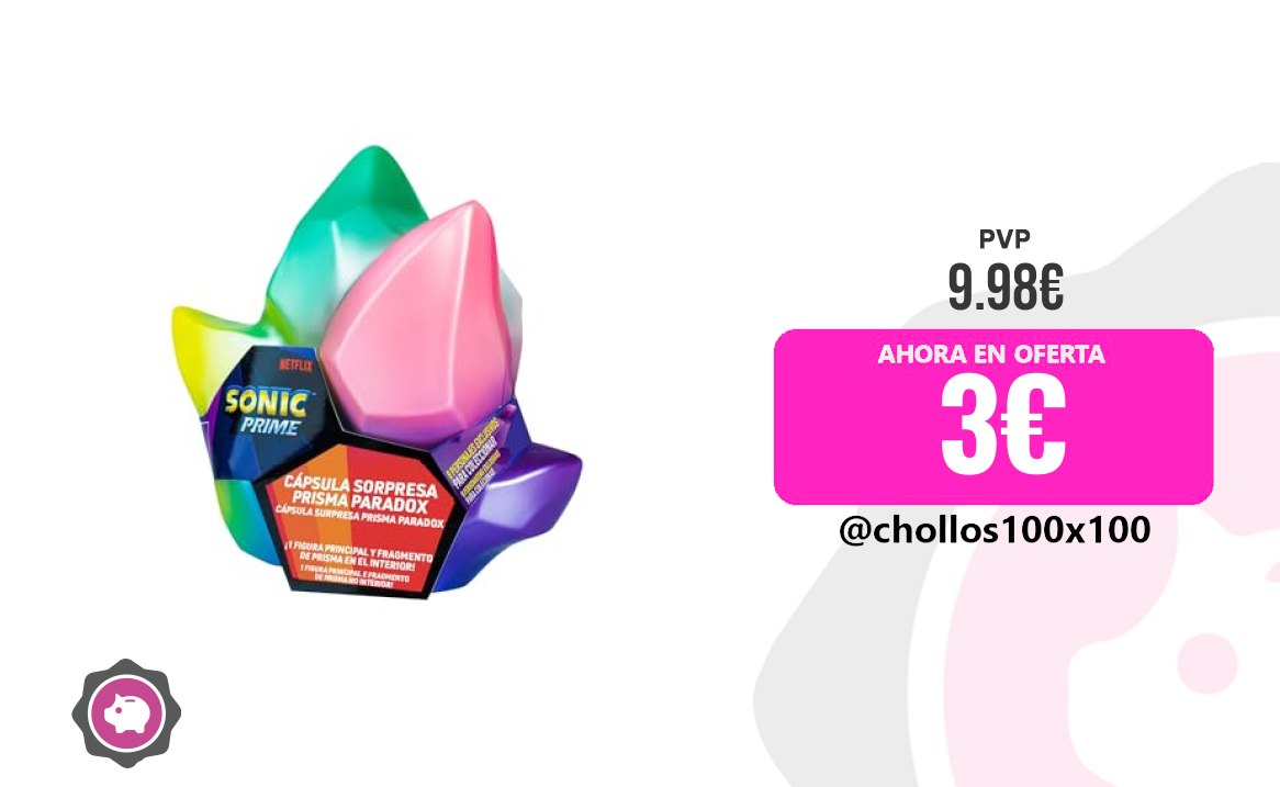 Cápsula Sorpresa Bizak Sonic, Prisma Cápsula Sorpresa, Cajita Con 1