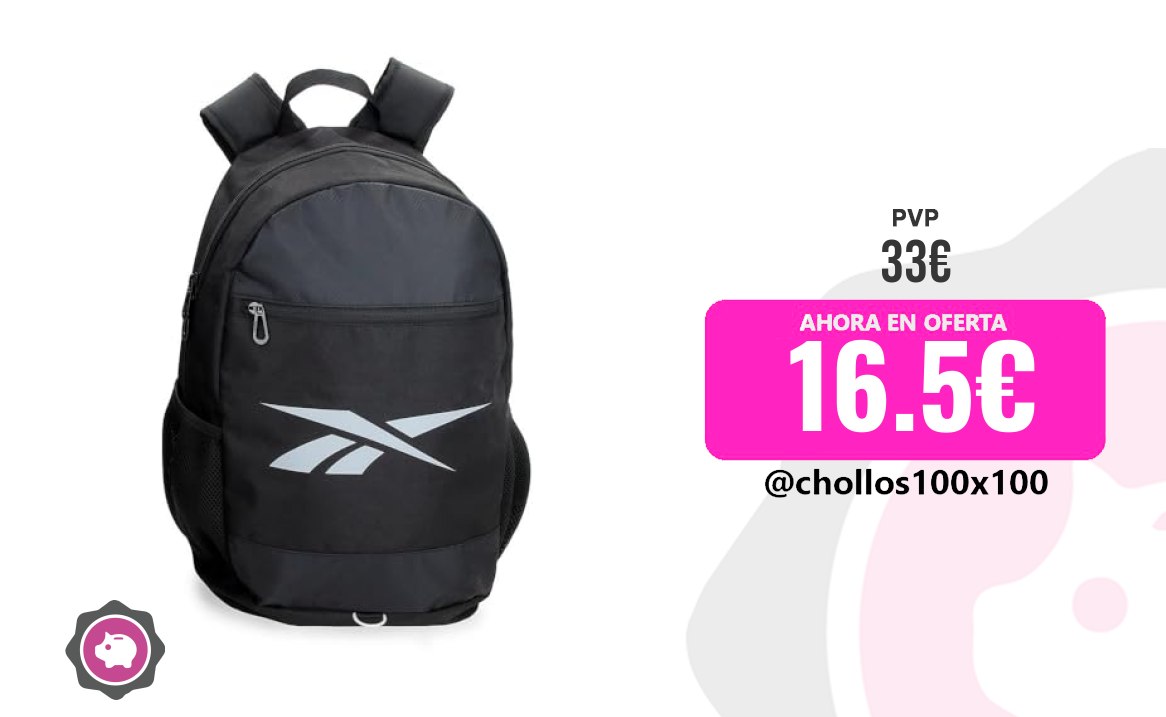 Mochila Reebok Reebok Wayland Mochila, Negro, 33X48X17 Cms ¡Des