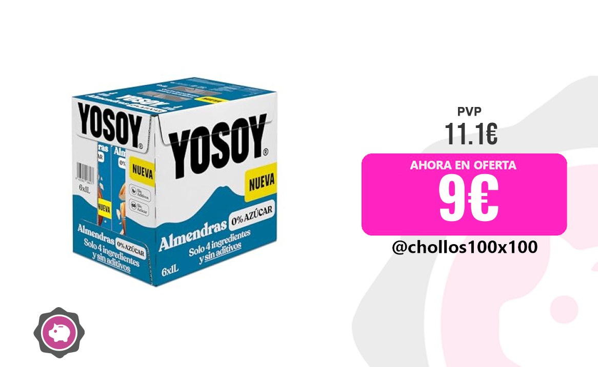 Bebida Almendras Yosoy Bebida Vegetal De Almendras 0%, Pack De 6