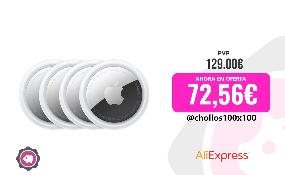 Apple Airtag Apple Airtag, Rastreador Inteligente, Paquete De 4, Compatible