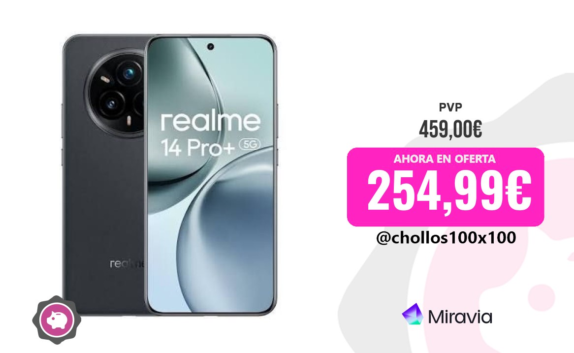 Realme Smartphone Teléfono - Realme 14 Pro Plus 5G Smartphone, Versión Euro