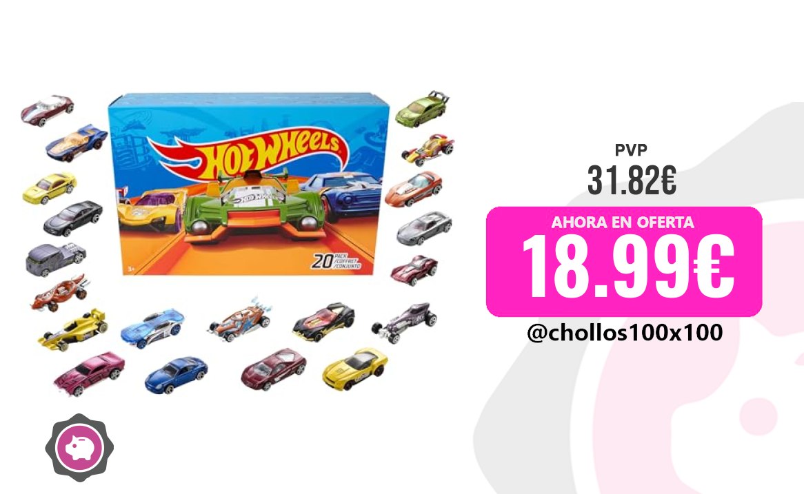 Oferta de Hot Wheels - Pack de 20 coches