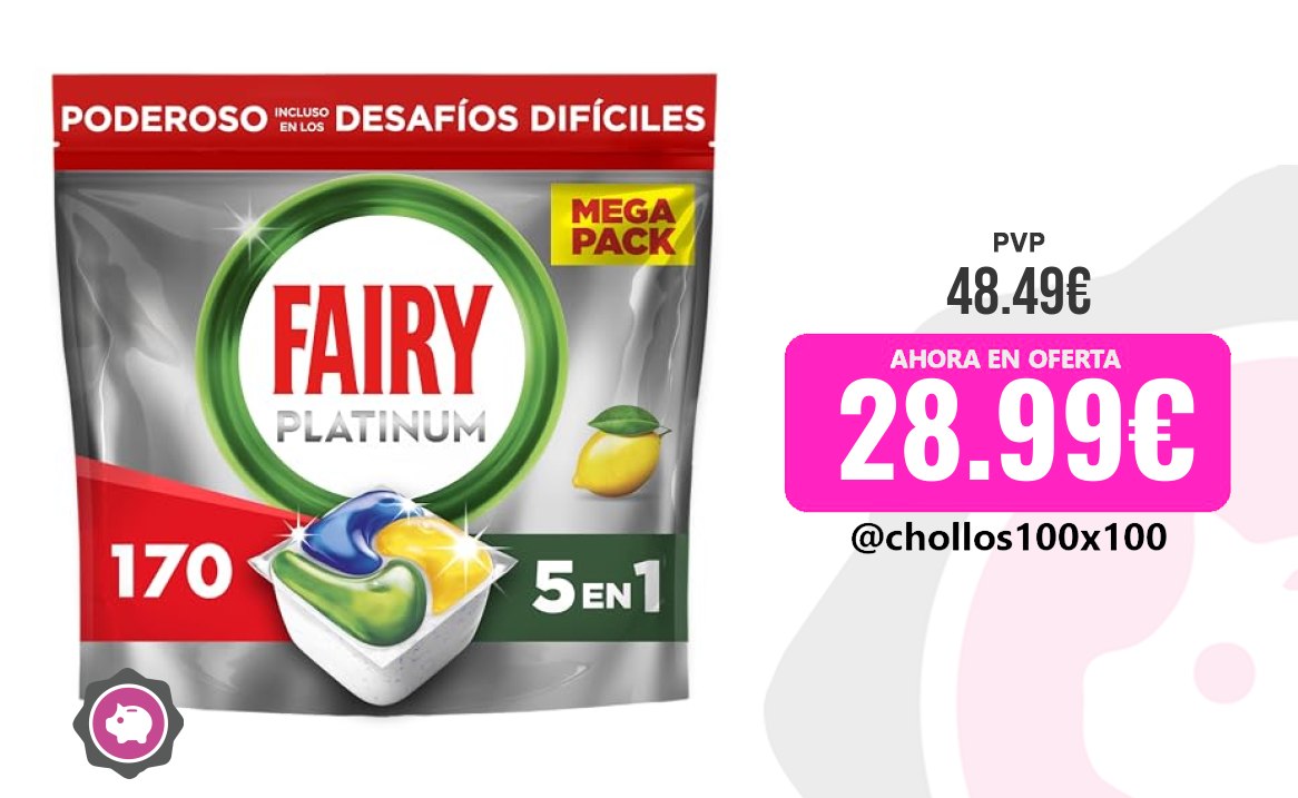 Fairy Limón Fairy Platinum Limón, Cápsulas De Lavavajillas Todo