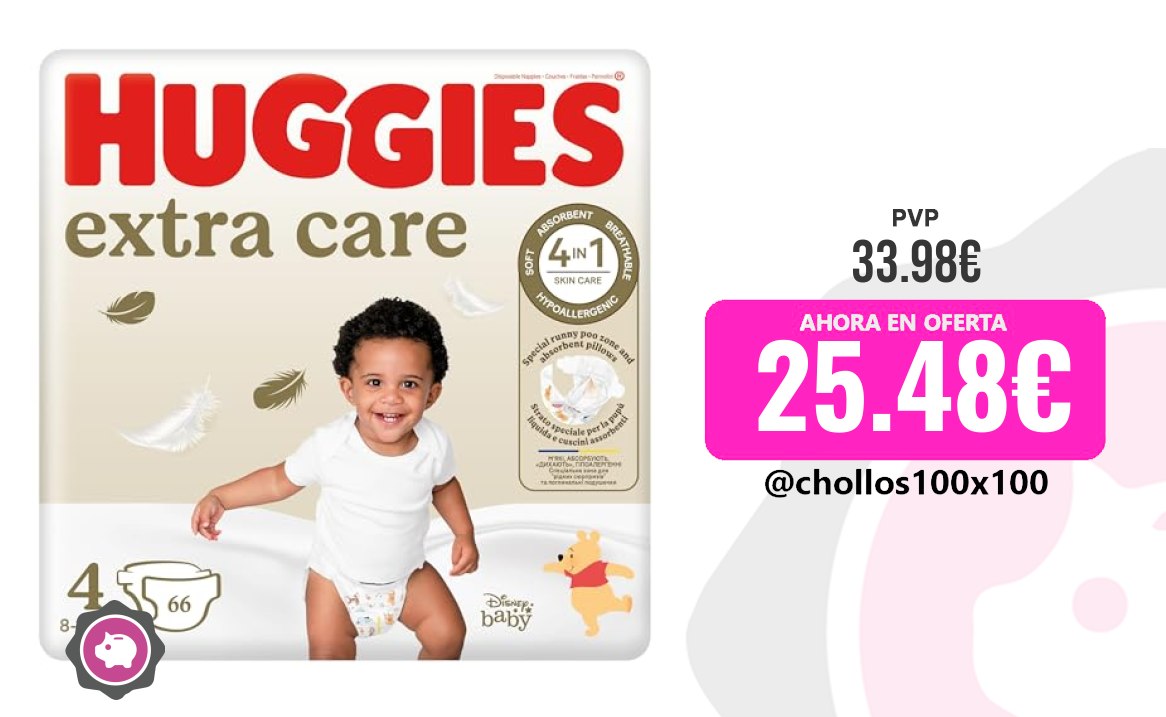 Huggies Pañales Para Bebé Huggies Pañales Extra Care, Talla 4 (8