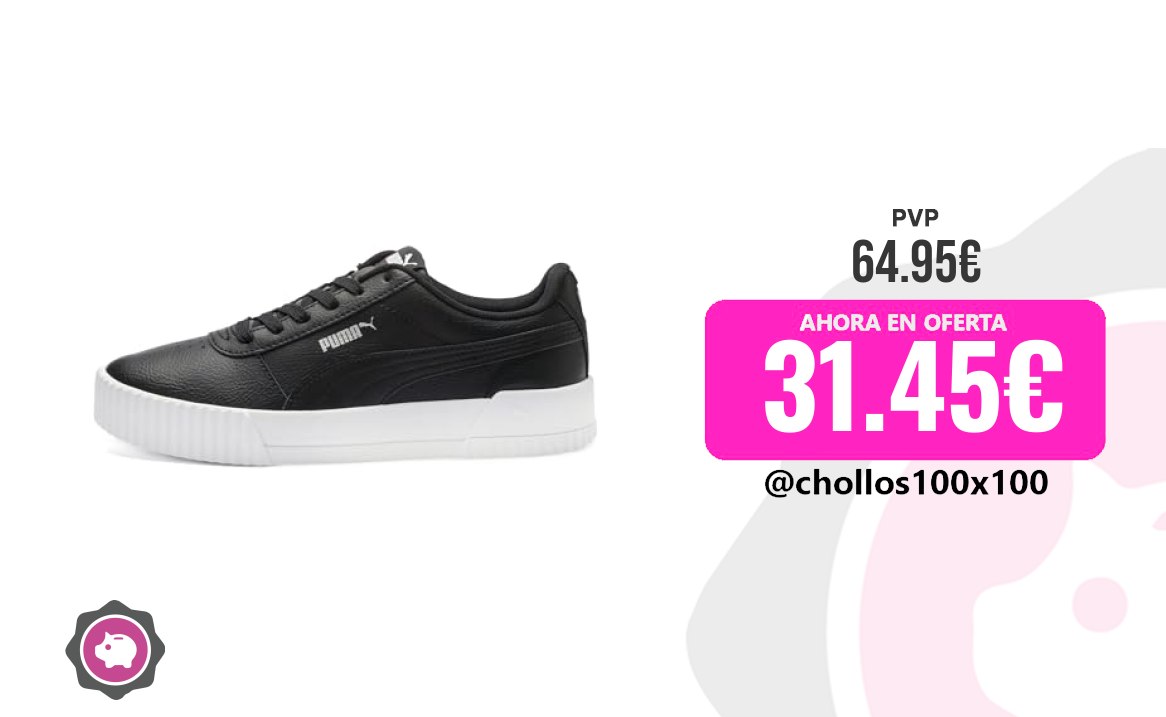 Zapatillas Puma Puma Women Carina L Sneakers, Puma Black-Puma White-P