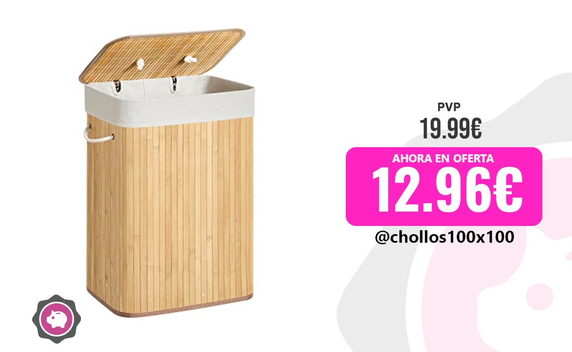Cesto Lavandería Songmics Cesto De La Ropa Sucia Con Tapa, 72 L, Cesta