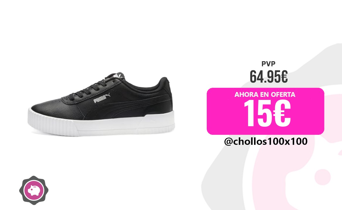 Zapatillas Puma Puma Women Carina L Sneakers, Puma Black-Puma White-P
