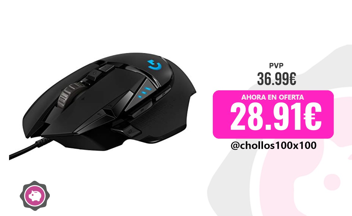 Ratón Gaming Personal Logitech G G502 Hero Ratón Gaming Con Cable