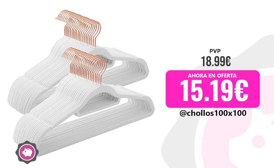 Oferta de percha de terciopelo SONGMICS