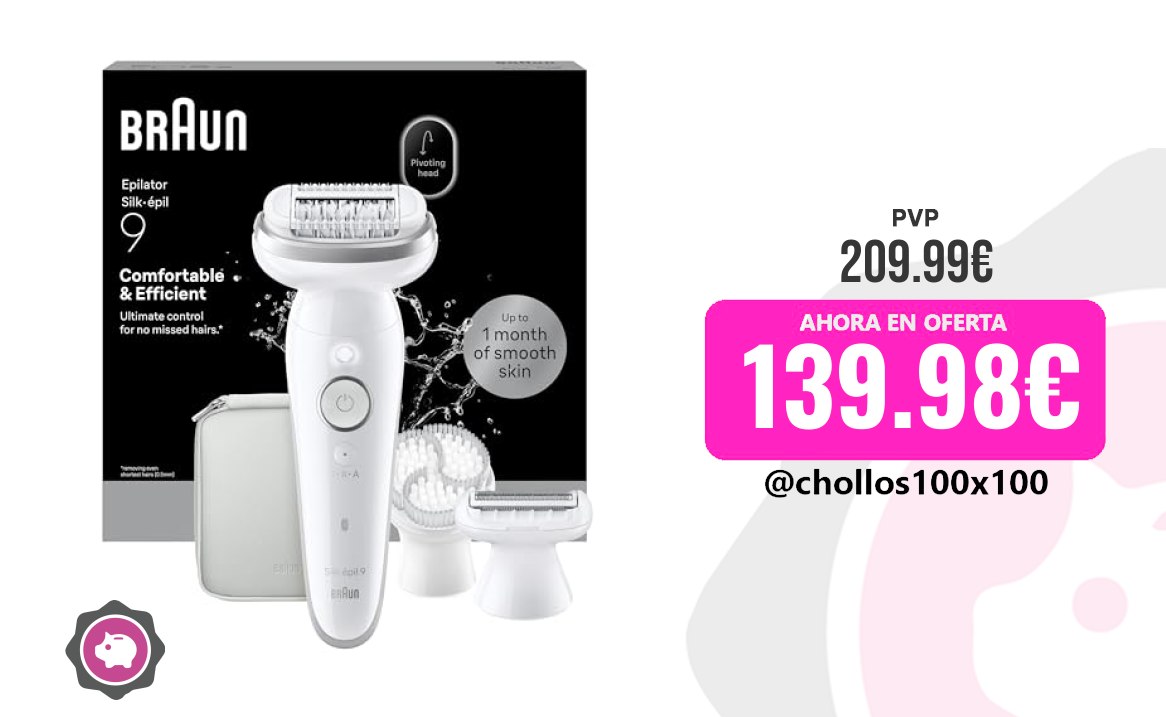 Oferta de depiladora eléctrica Braun Silk·épil 9