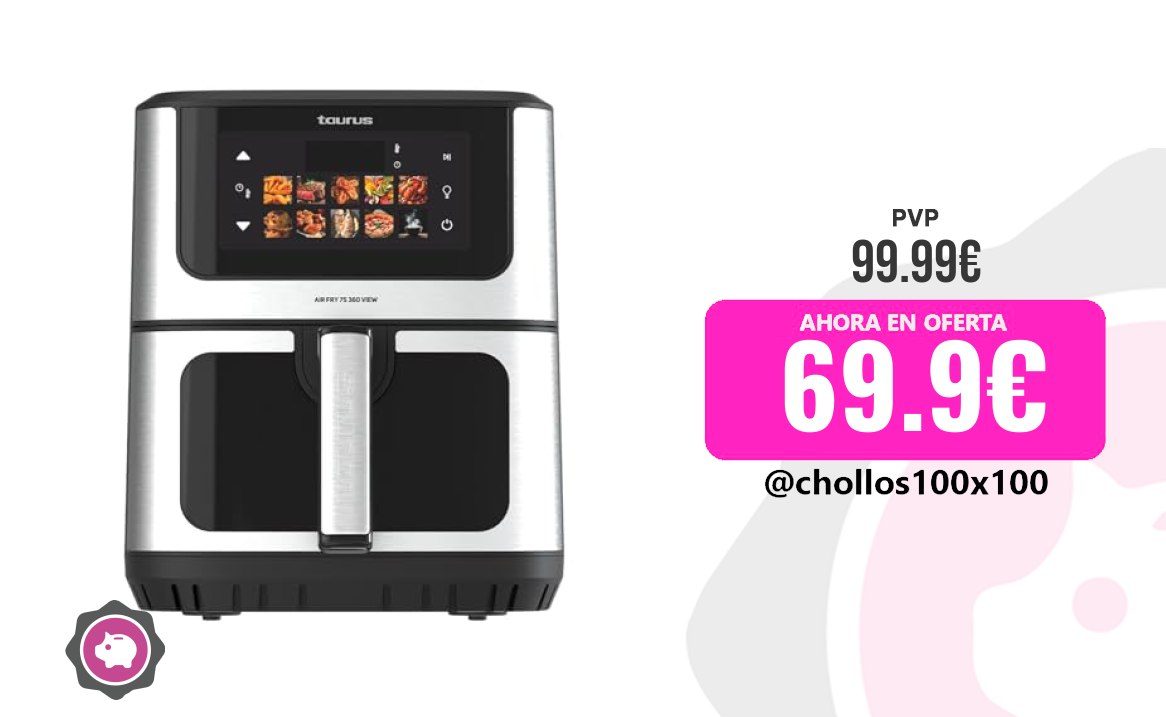 Preciazo Freidora Taurus - Cocina de Aire con 10 Programas