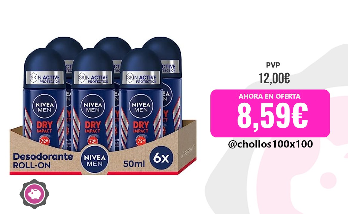 NIVEA MEN Dry Impact Desodorante Antitranspirante para Hombre: Oferta en Amazon