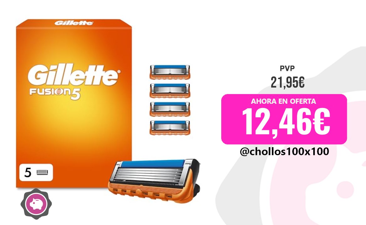 Gillette Fusion 5 Cuchillas de Afeitar Hombre: Oferta en Amazon