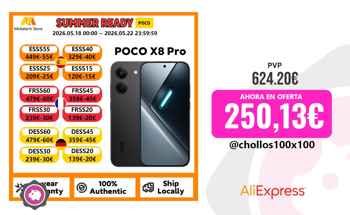 CHOLLAZO POCO X8 Pro - Teléfono Inteligente con Procesador Dimensity 8500-Ultra