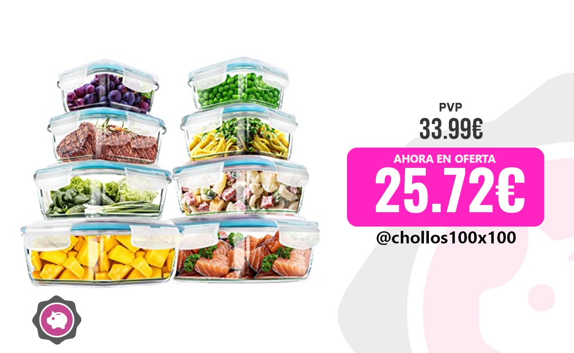 Oferta de recipientes herméticos para alimentos