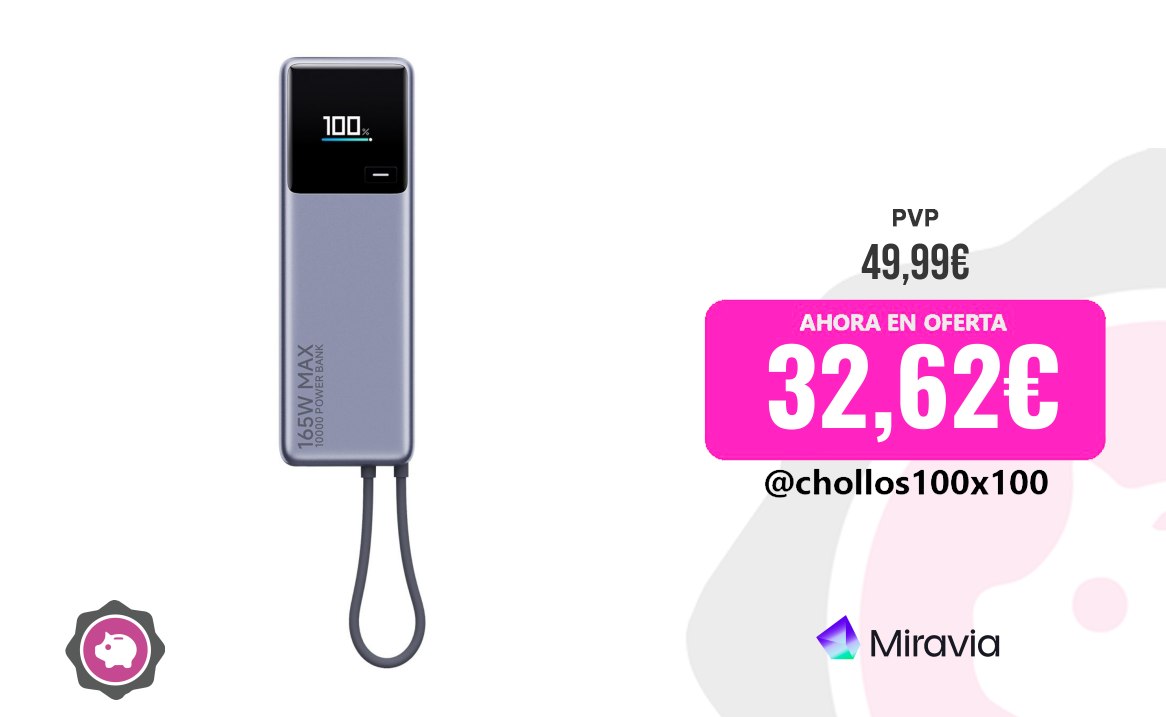 Xiaomi Powerbank Oficial Xiaomi 165W Power Bank 10000Mah (Integrated Cable)