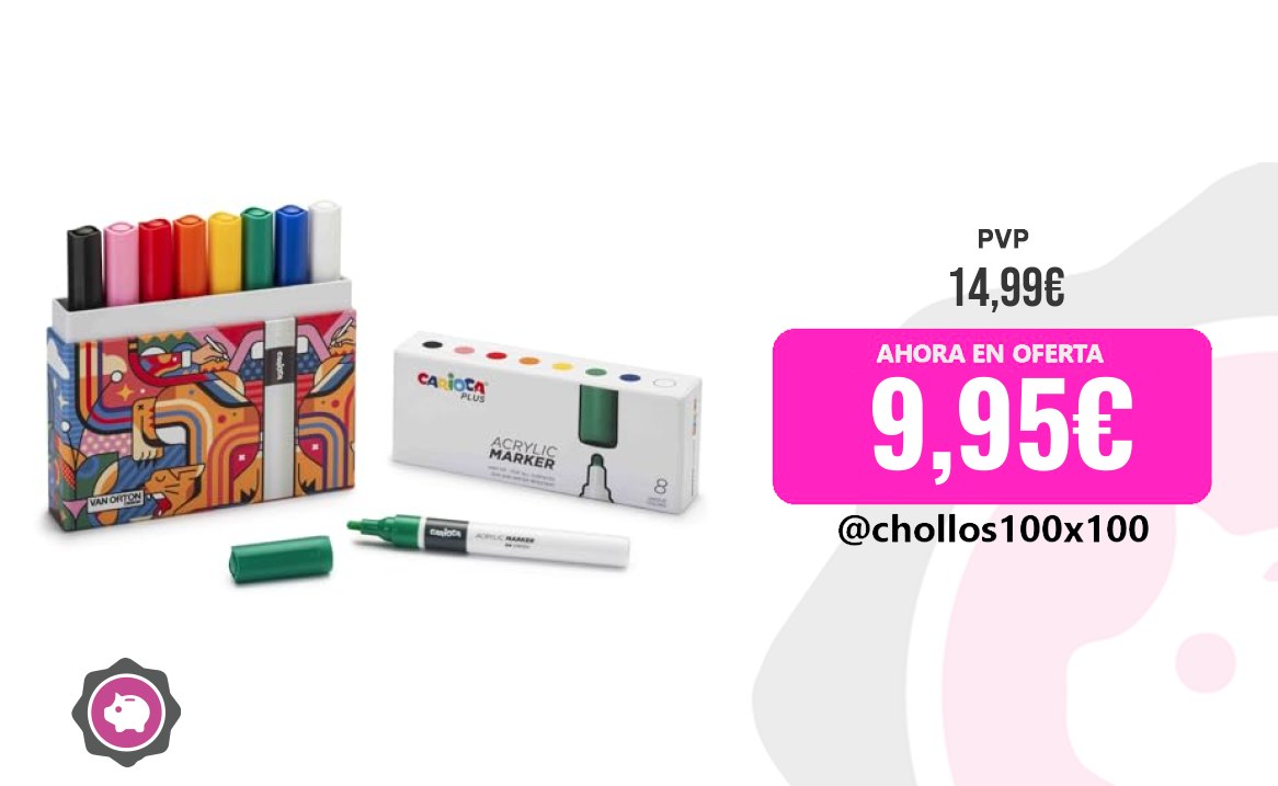 Carioca Rotuladores Carioca Plus Rotulador Acrílico Caja Premium De 8