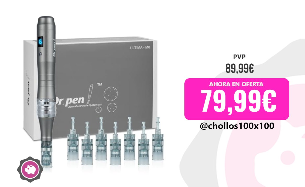 CUPONAZO Dr.pen Ultima M8 Microneedling Pen, Mejora Arrugas y Cicatrices, 6 Ve
