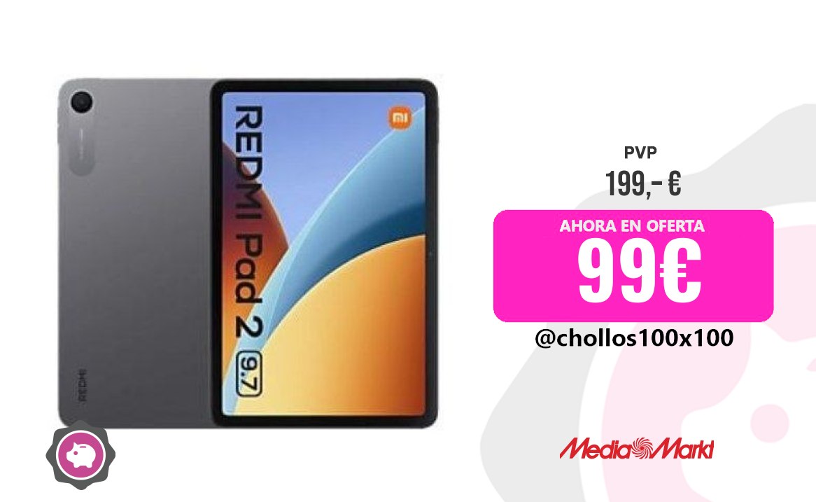 Xiaomi Tablet Tablet - Xiaomi Redmi Pad 2, Hyperos, 9.7" 2K Crystal Clear, 4