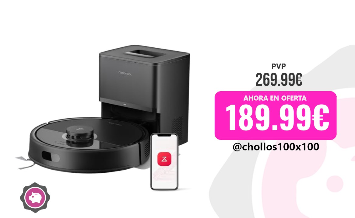 Robot Aspirador Roborock Q7L5+ Robot Aspirador Y Fregador De 8000 Pa, 7