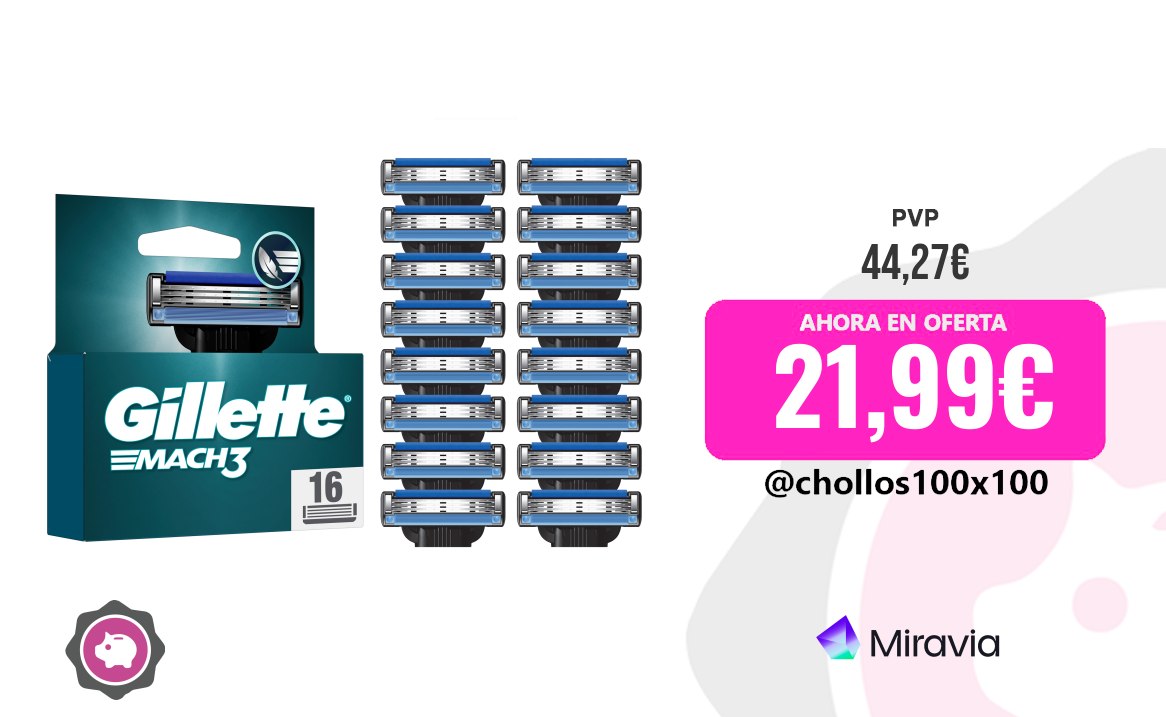CHOLLAZO GILLETTE MACH3 RECAMBIOS #Miravia