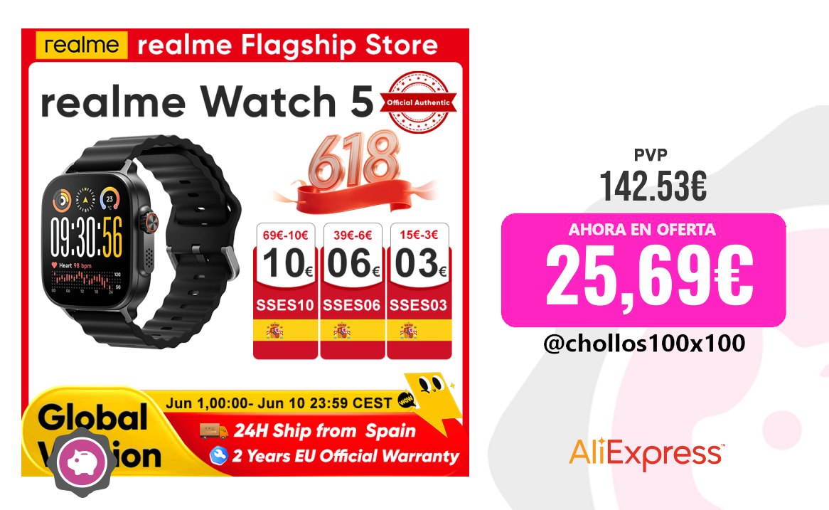 Reloj Inteligente Realme Watch 5 Reloj Inteligente Con Gps Y Nfc, Versión G