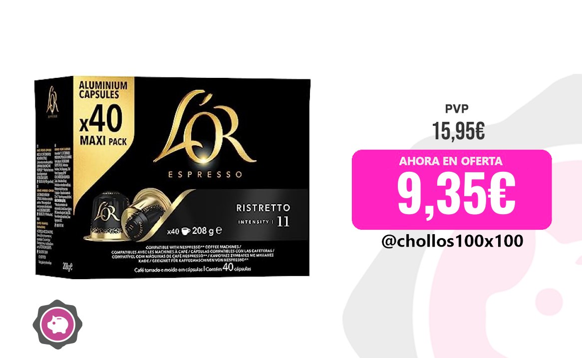 Café Ristretto L'OR - 40 Cápsulas