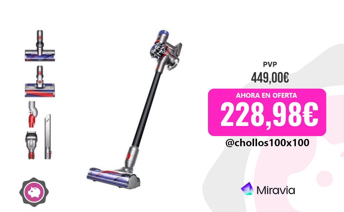 Dyson V8 Dyson V8 Total Clean Aspiradora Sin Cable Motor Digital V8, 2 Tie