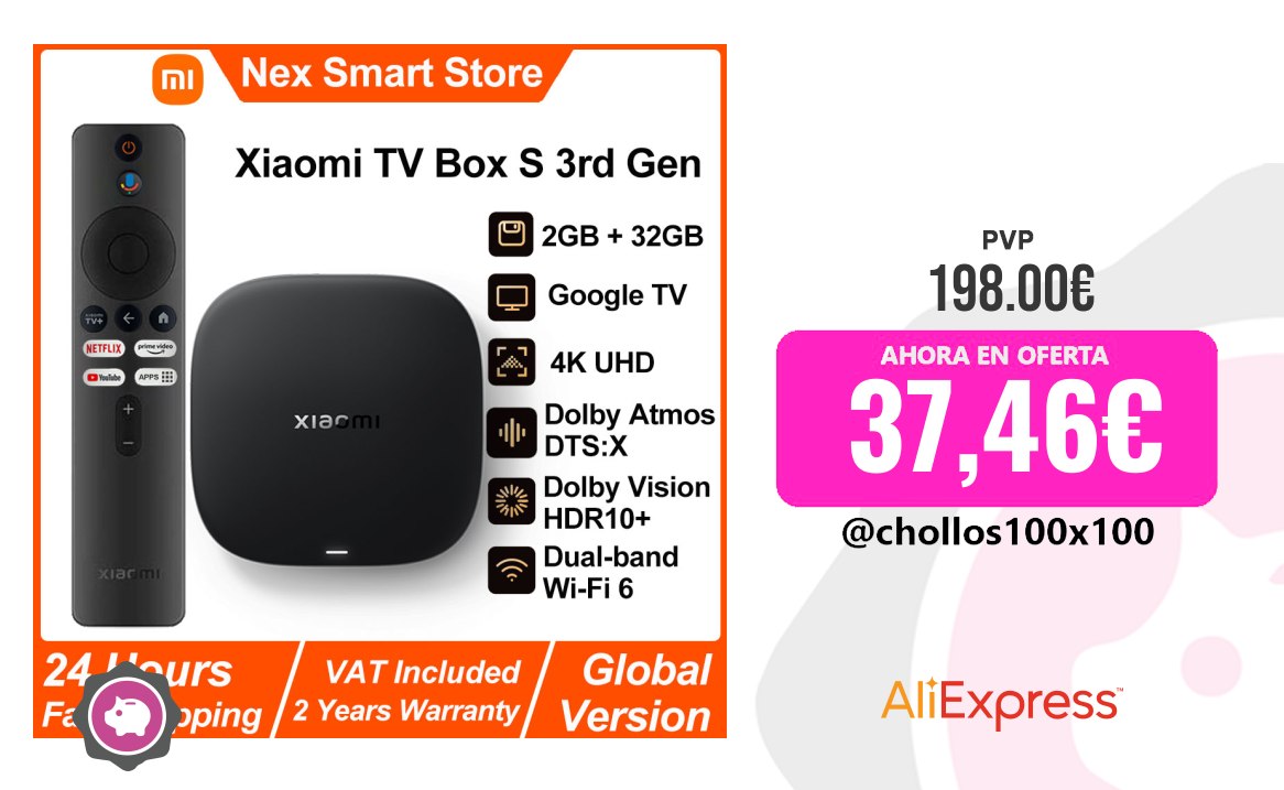 Xiaomi TV Nuevo Xiaomi TV Box S 3Rd Gen, Smart Android TV Box 4K UHD Reprodu