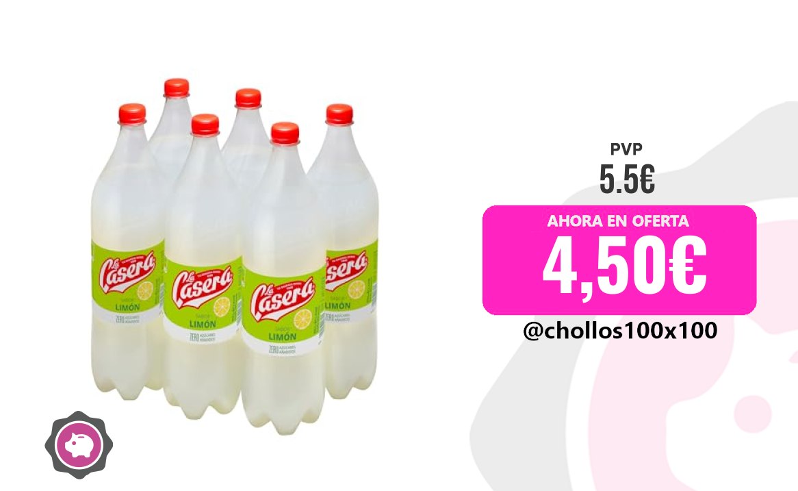 La Casera Limón La Casera® Limón, Refresco Con Gas Con Cero Az