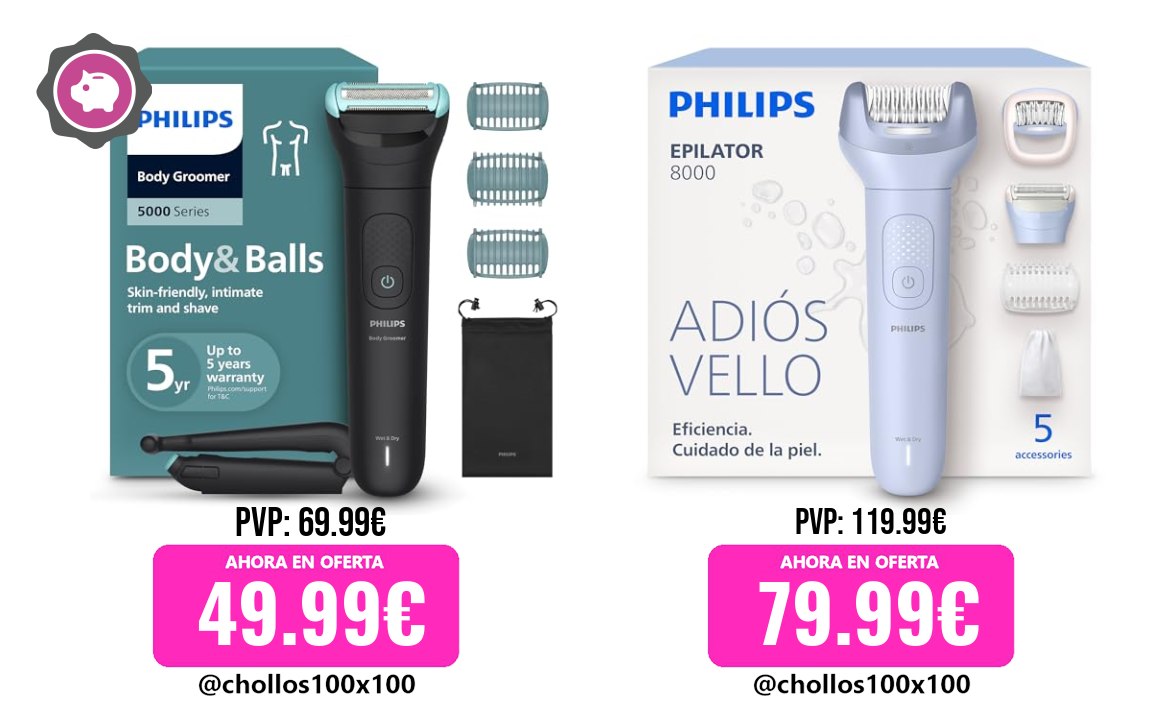 Chollazos Philips Philips Afeitadora Corporal Series 5000 - Depiladora Masculina Con Sist