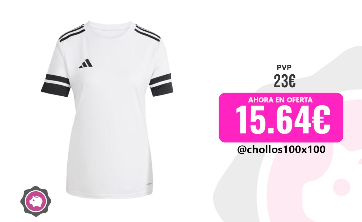 Camiseta Adidas Adidas Mujer Squadra25 Jersey Short Sleeve Shirt, Wh