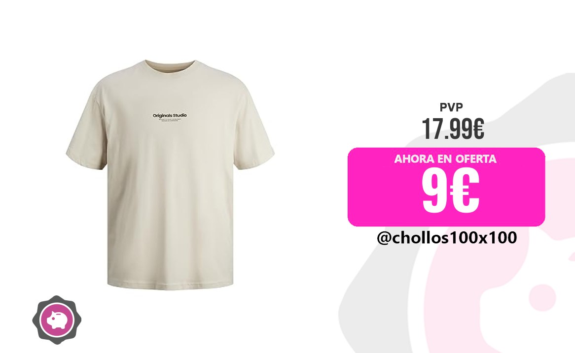 Camiseta Beige Jack & Jones Jorvesterbro Tee Ss Crew Neck Noos Polo, Hom