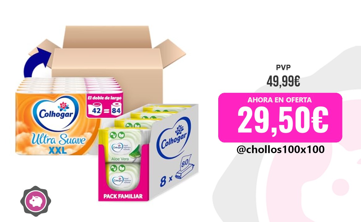 CUPONAZO Colhogar Ultra Suave XXL x42 + Colhogar Moist Aloe Vera x640 ¿B