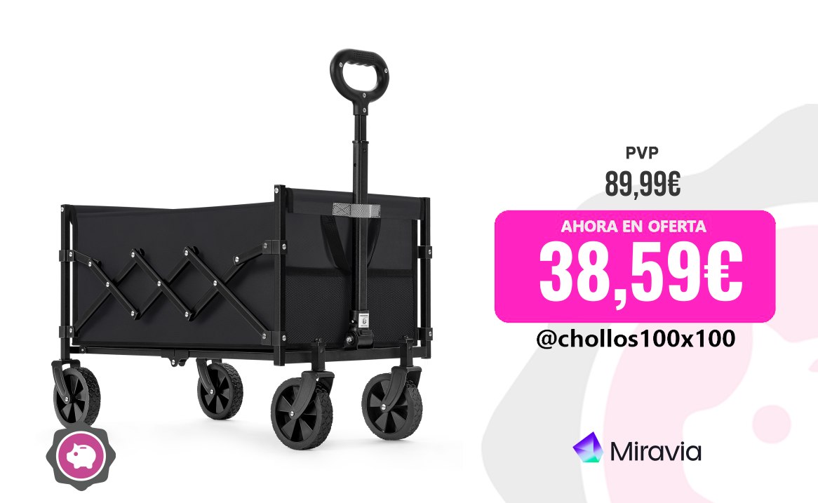 Carro Plegable Songmics Carro De Mano Plegable, Carreta Plegable, Carrito De