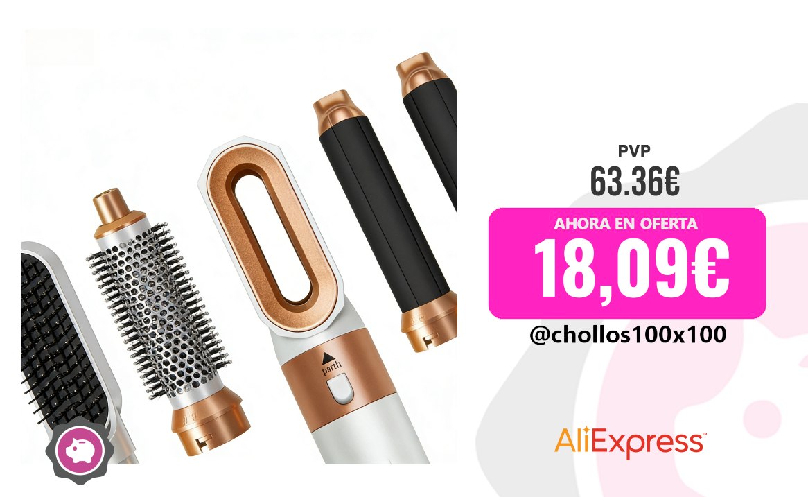 Cepillo Secador Juego De Cepillo Secador De Pelo 5 En 1, Plancha De Pelo P