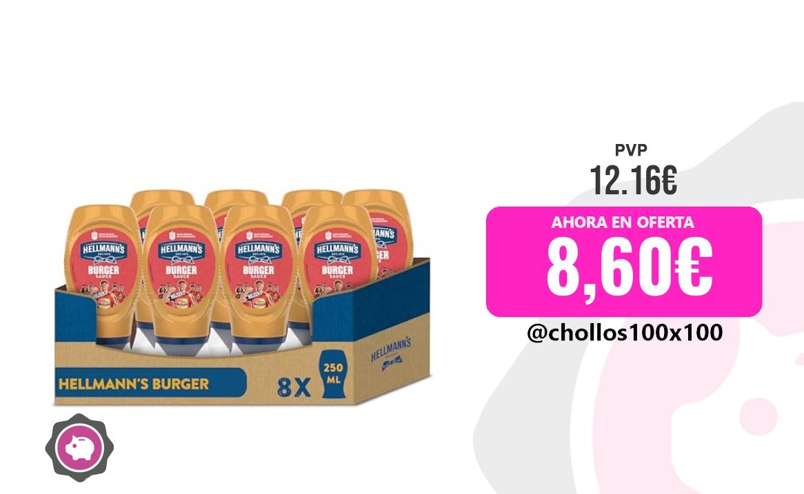 Salsa Burger Hellmann's Salsa Burger 250 Ml - Paquete De 8 X 250M