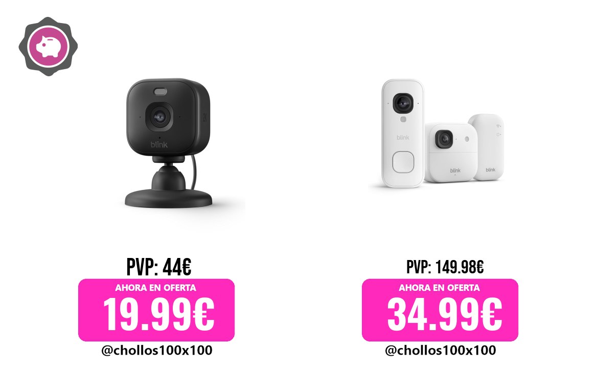 Chollazos Blink Cámara Mini 2K+ Blink (Última Generación) Cámara De Seguridad Domé