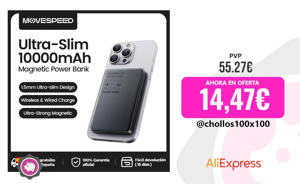 Batería Portátil Movespeed S10 10000Mah Power Bank Carga Rapida 20W Pd USB
